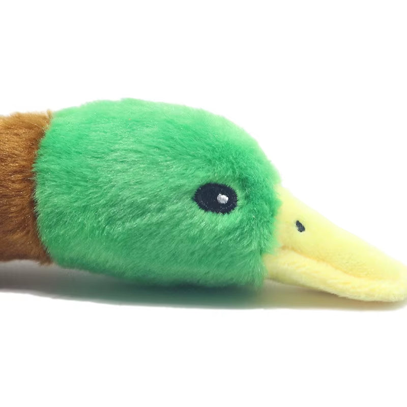 Plush Duck Squeaky Dog Toy with Chew Rope - Interactive Pet Accessory for Dental Health